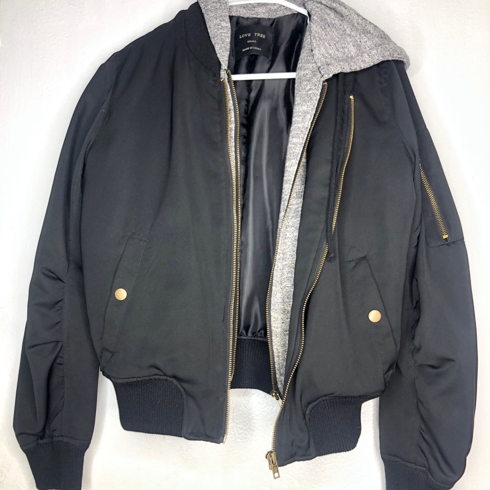 bomber jacket- love tree